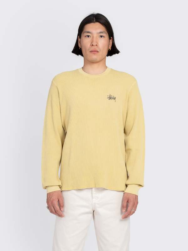 ★人気【STUSSY】★BASIC STOCK LS THERMAL LS T-Shir.t★Bone Basic Stock L/S Thermal – Premier