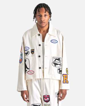 BODE Cambridge Patch Jacket - White/Multi | Garmentory