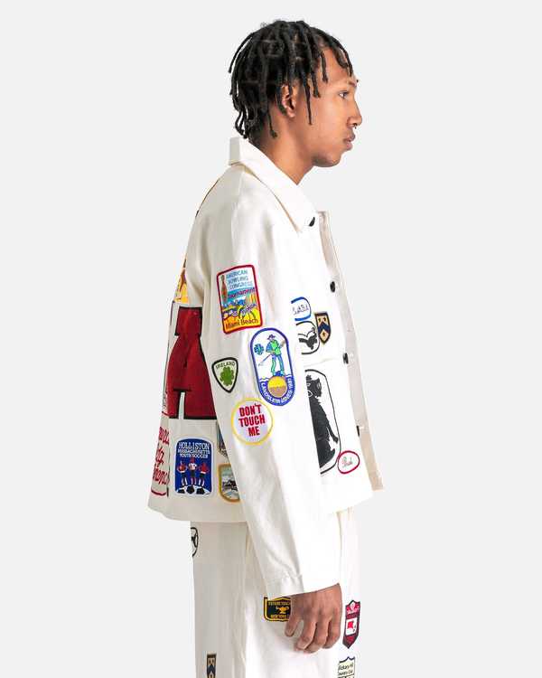 BODE Cambridge Patch Jacket - White/Multi | Garmentory
