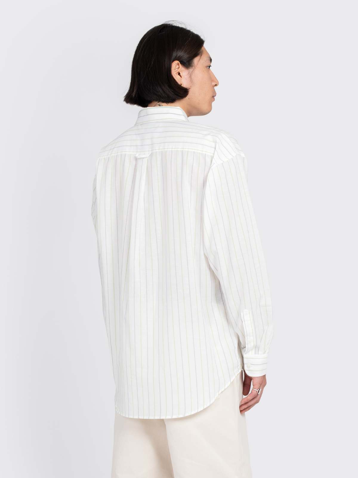 Stussy Classic Stripe LS Shirt - white | Garmentory