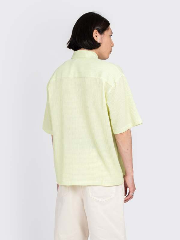 Stussy Flat Bottom Crinkled Shirt - Lime | Garmentory