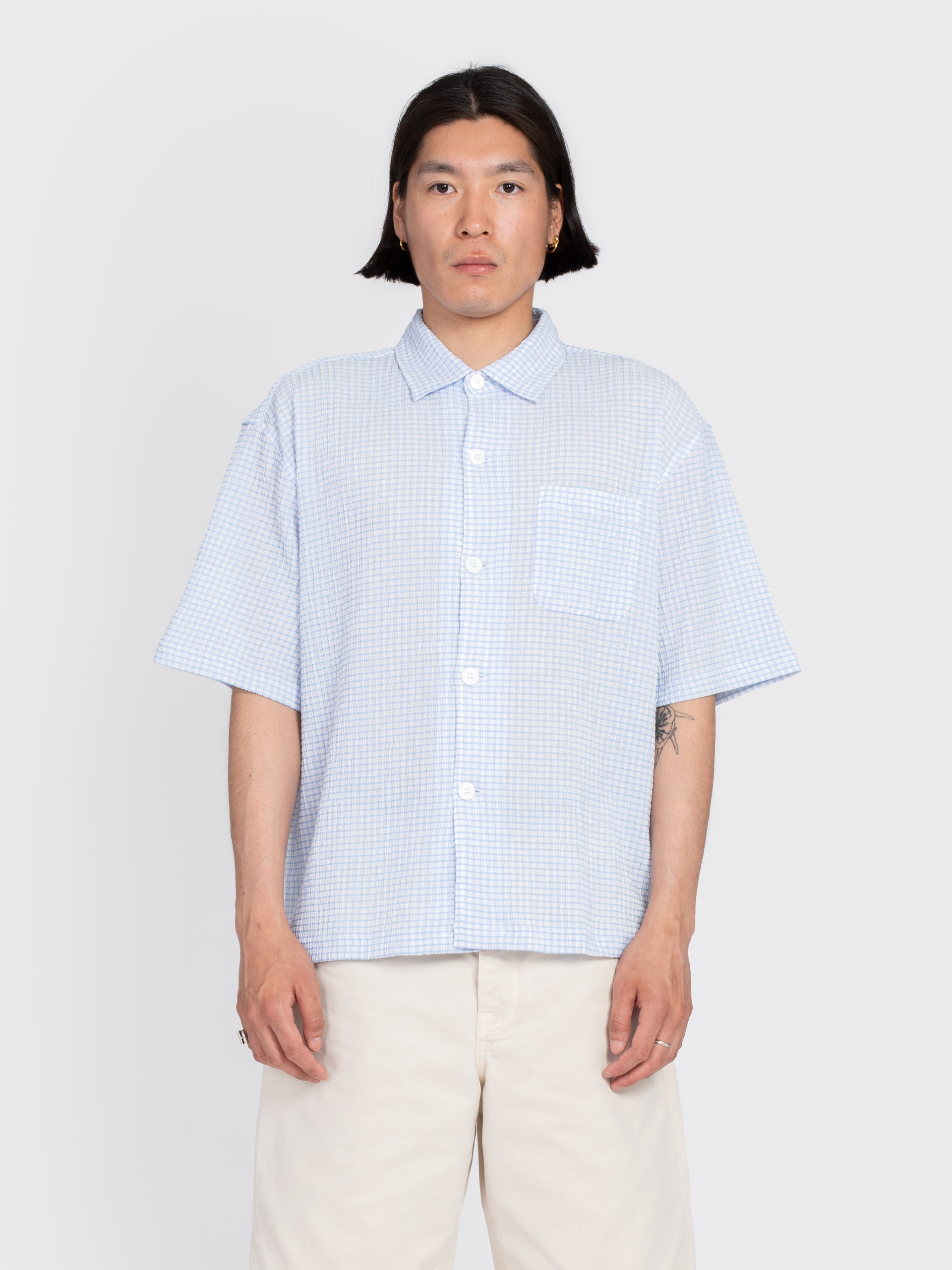 トップス stussy CRINKLED CHECK SS SHIRT Crinkled Check SS Shirt – Black | Wovens | Stüssy