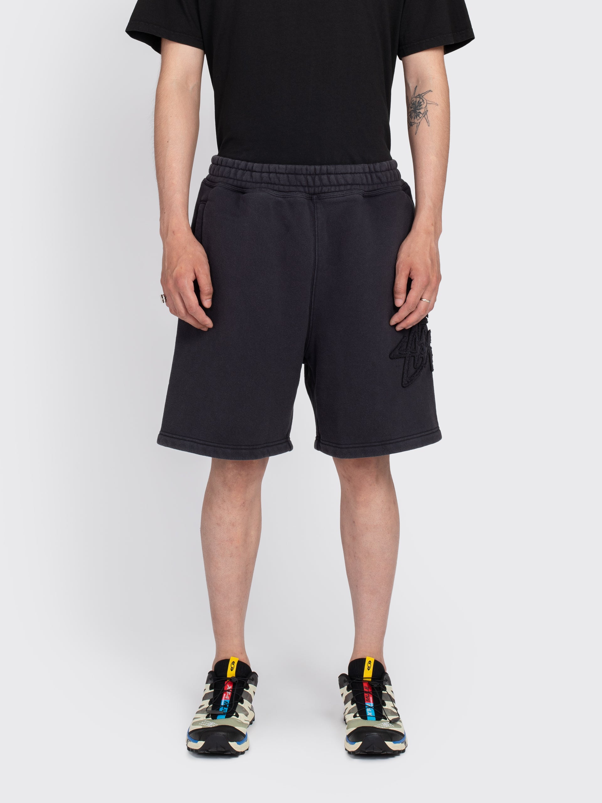 Stussy Tonal Applique Fleece Short | Garmentory