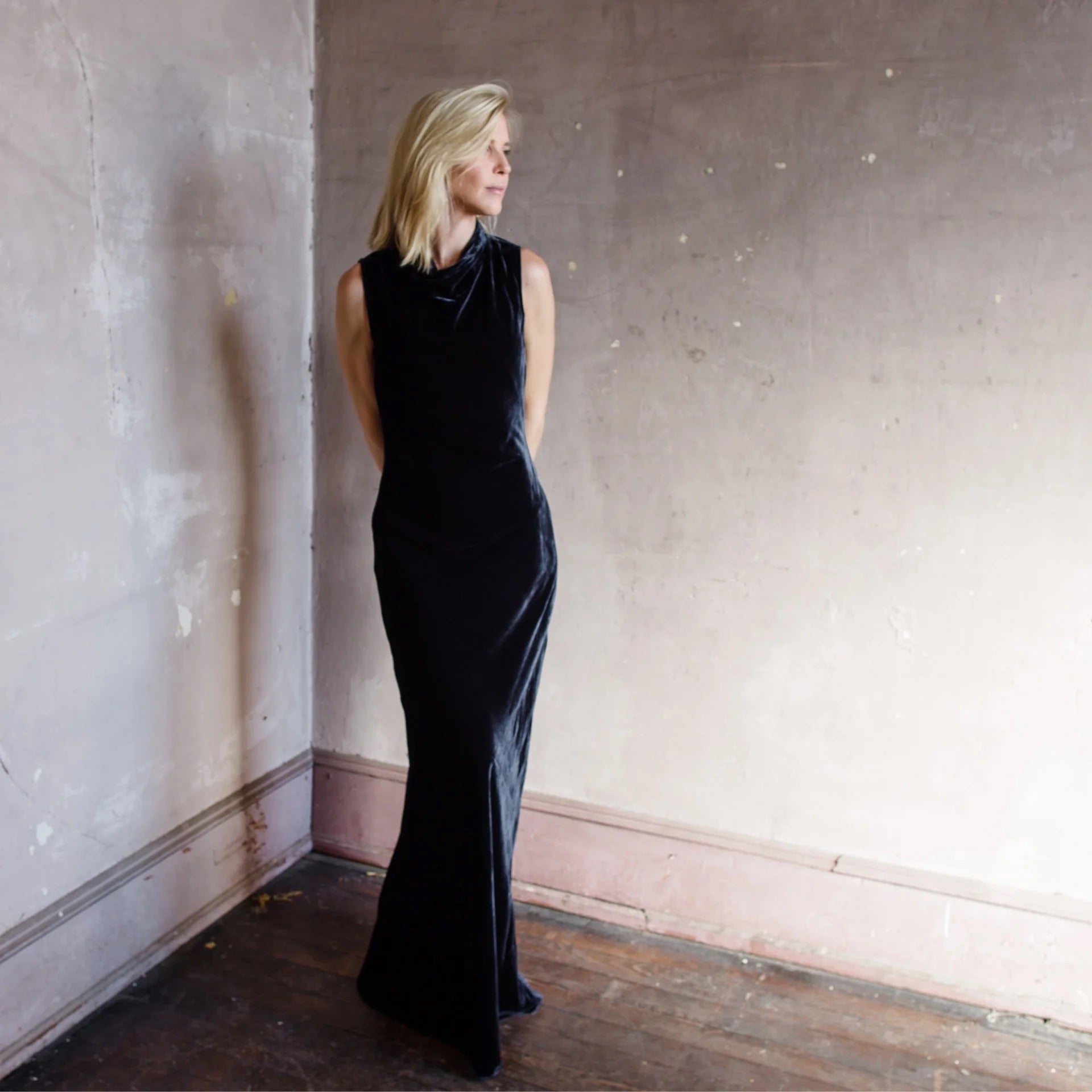 Veronica Beard Kura Velvet Dress - Navy | Garmentory