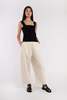 Micaela Greg  Barrel Pant - Cream - Thumbnail 5