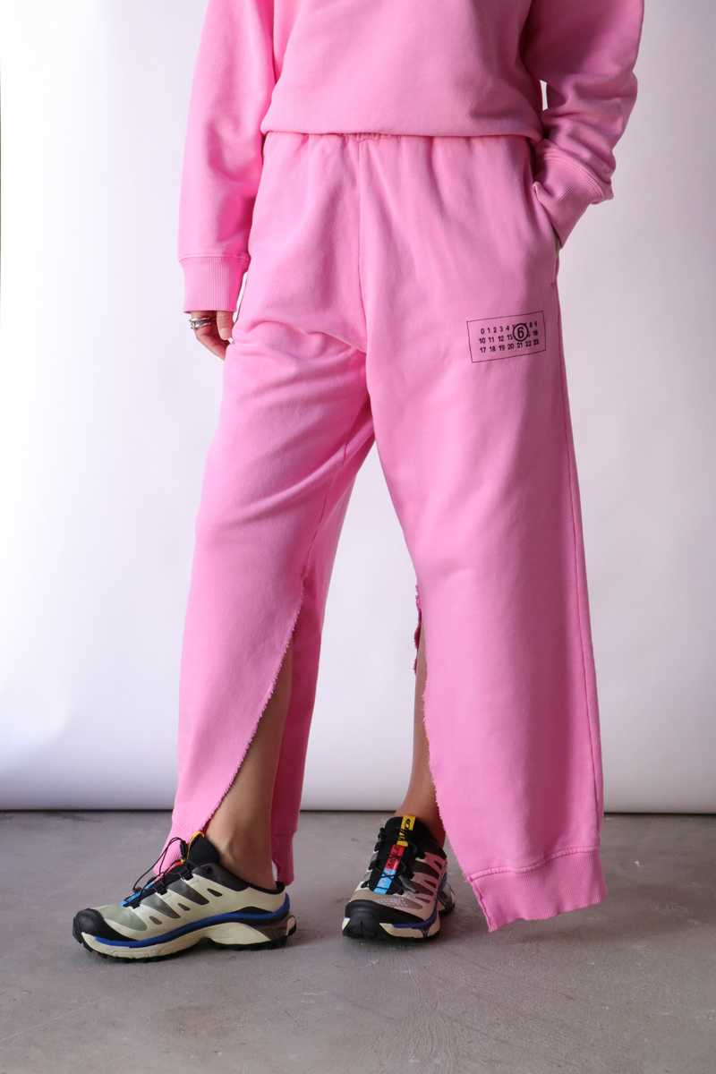 MM6 Maison Margiela Side Slit Sweatpants - Pink | Garmentory