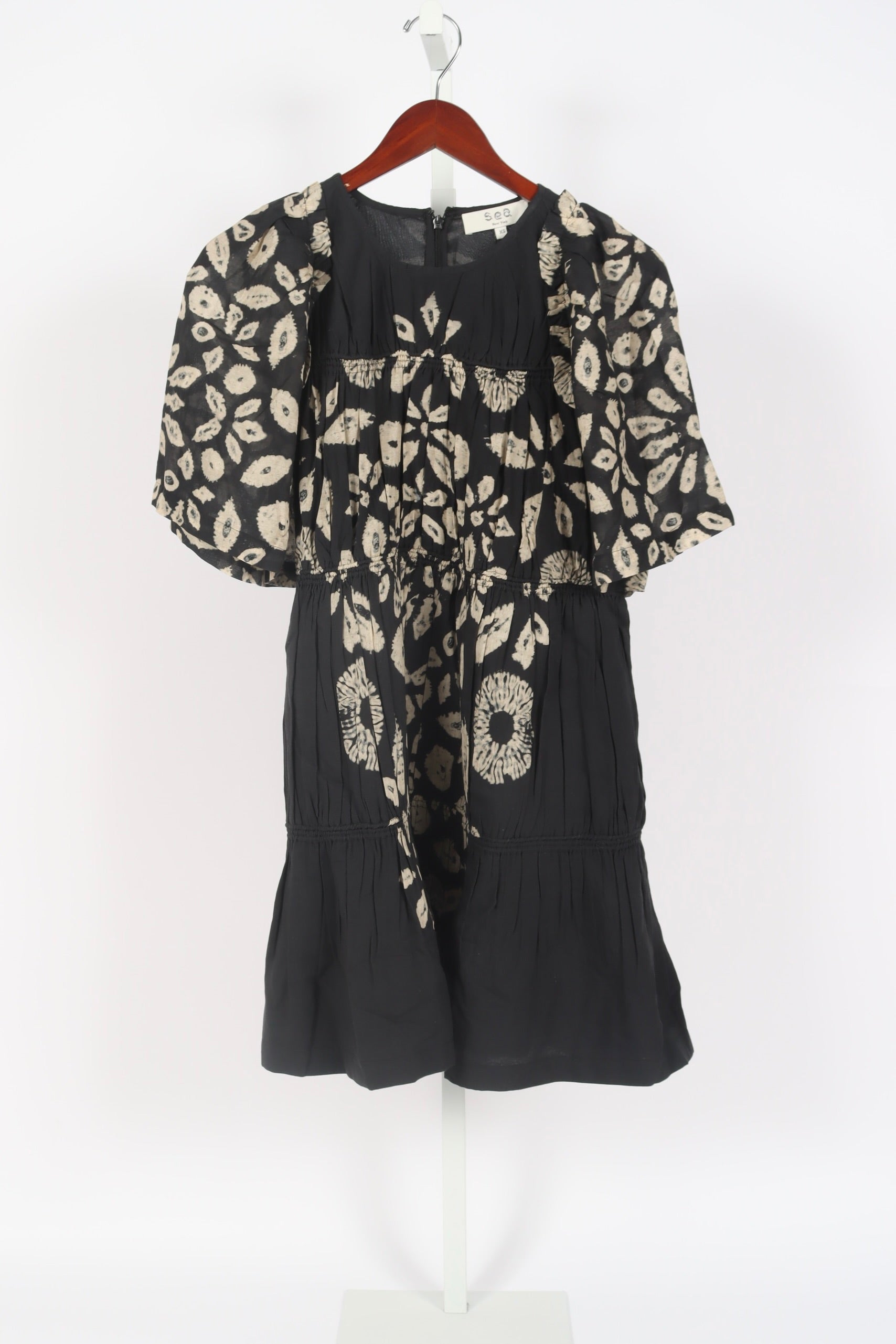 thea black embroidered mini dress Thea Dress – NIA main image 1