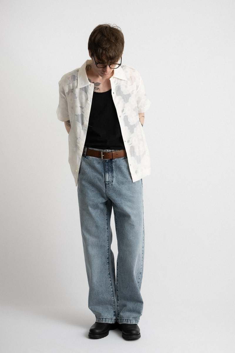 Holiday Shirtさん専用 Japan Blue Sulphur Dyed Check Shirt (Gray) - Okayama Denim