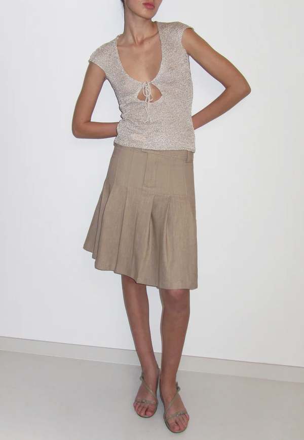 【関税込み】Paloma Wool ブラウン Lai ミディアムスカート PALOMA WOOL - Women Lai Skirt – Atelier New York