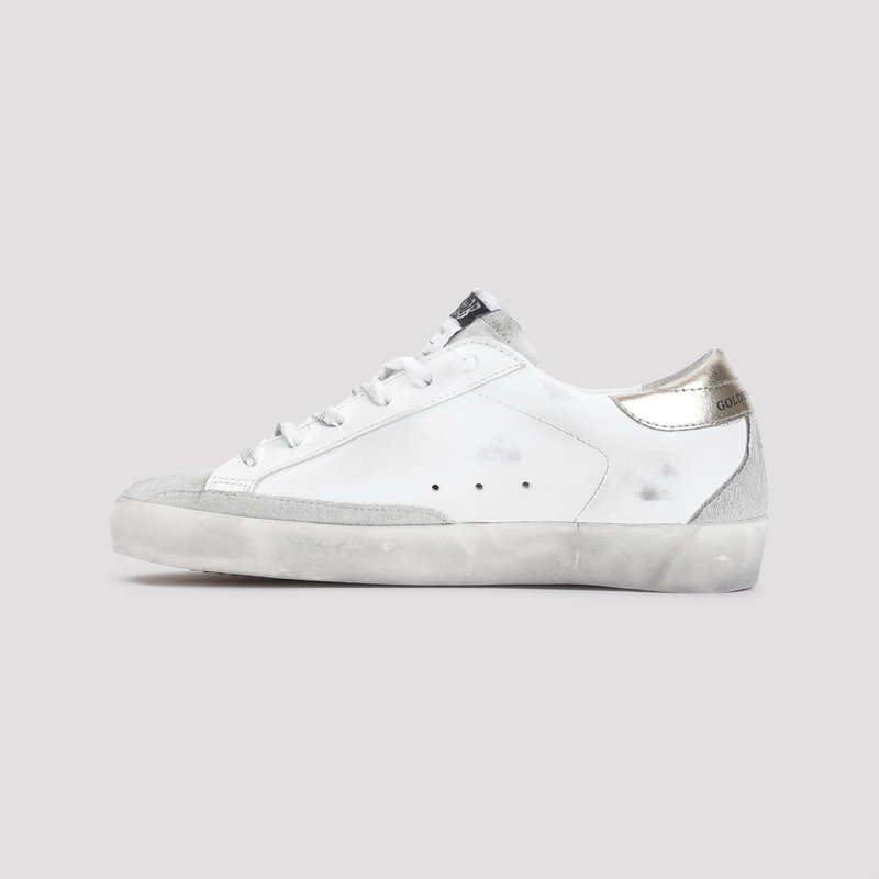 スニーカー Golden White Cow Leather Superstar Sneakers Golden Goose Cow Leather Sneakers - White | Garmentory