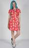 Birds of North America Bobolink Dress - Red Daisies - Thumbnail 4