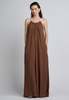 NKC Rope Tie Linen Jumpsuit - Chocolate - Thumbnail 1