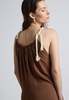 NKC Rope Tie Linen Jumpsuit - Chocolate - Thumbnail 4
