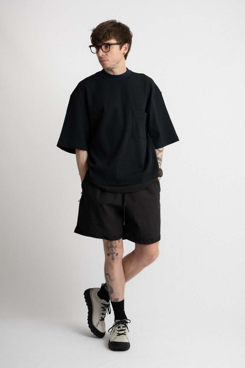 SOLOTEX Waffle S/S Tee Navy | Garmentory