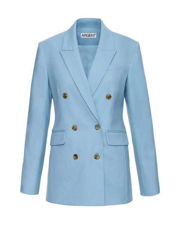 Argent Double Breasted Blazer - Sky