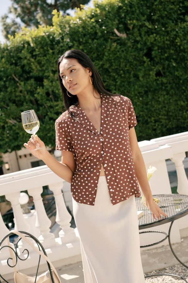 トップス Polka Dots 2way Tops DRAW DRAWERS トップス Polka Dots 2way Tops DRAW DRAWERS Polka Dots 2way