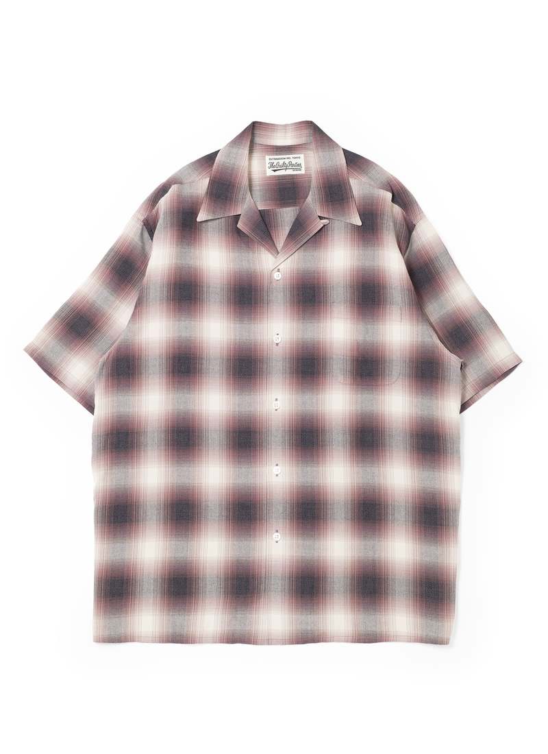 Wacko Maria/guilty Parties Ombre Check Open Collar Shirt