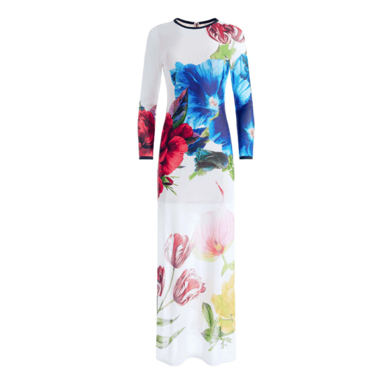 alice + olivia Delora Long Sleeve Crew Neck Maxi Dress - Le Parisien |  Garmentory