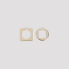 Jacquemus Les Creoles Rond Carre Earring - Light Gold - Thumbnail 3