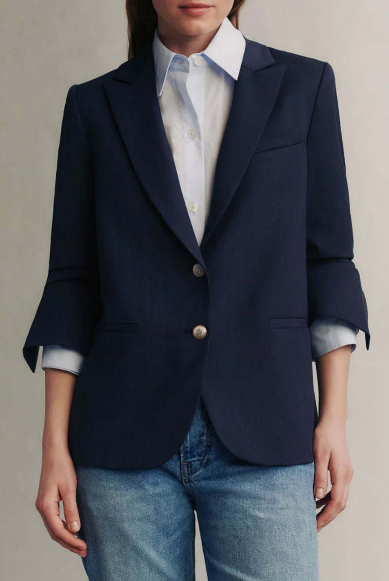 [AVANDRESS] Boyfriend Single Blazer 4COL★男女共用 Z Avenue Black One-Button Boyfriend Blazer Size L at Amazon