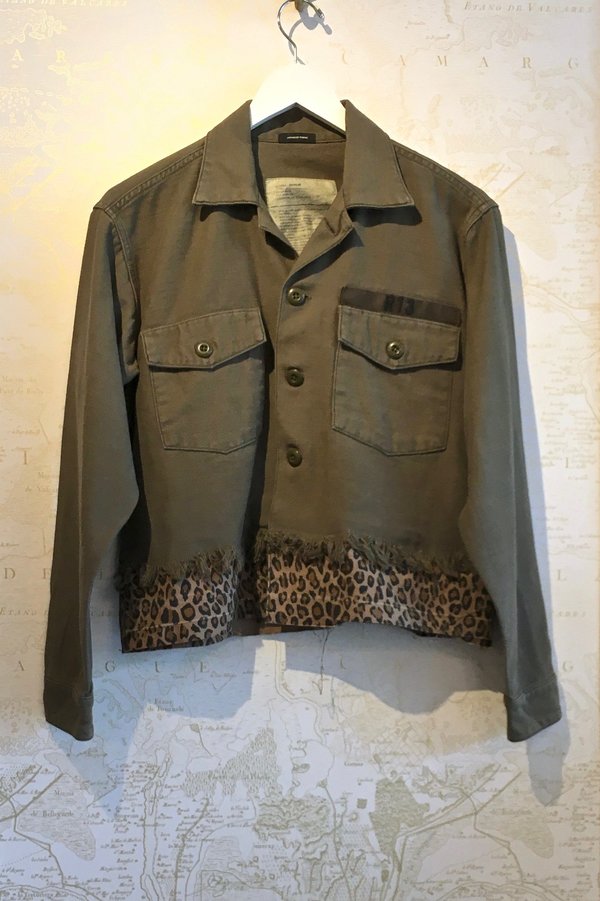 R13 Leopard Cropped Utility Jacket | Garmentory