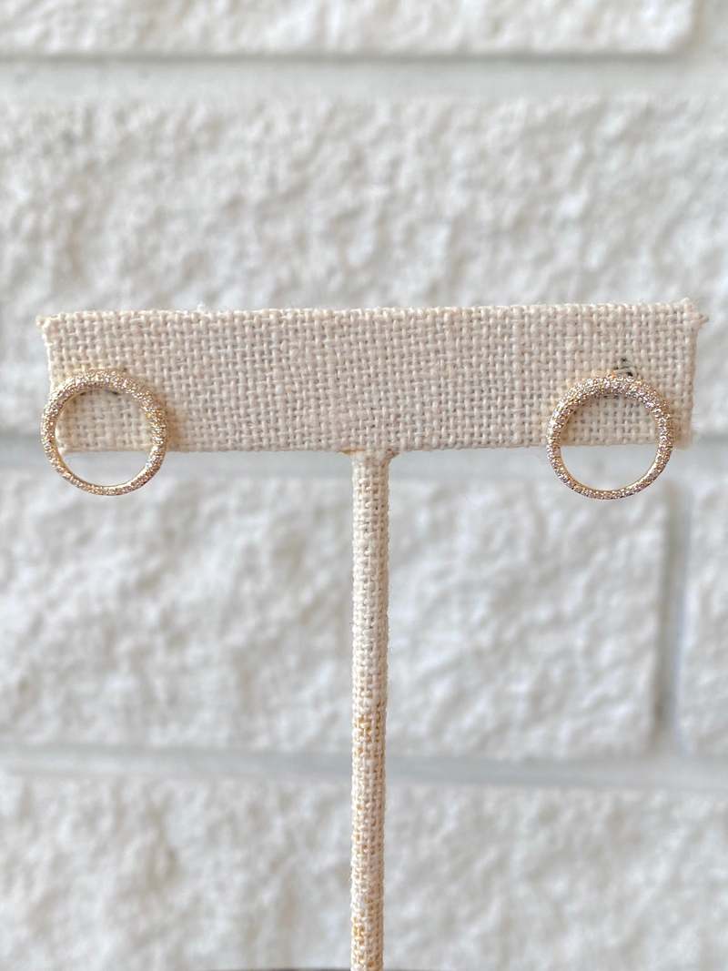 Gabriela Artigas Small Balloon Earrings with Pav Diamonds Classic - Yellow Gold/White
