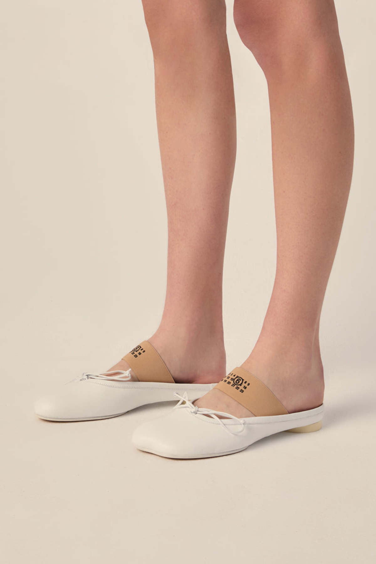 Mm6 Maison Margiela Anatomic Numbers-straps Ballerina Shoes