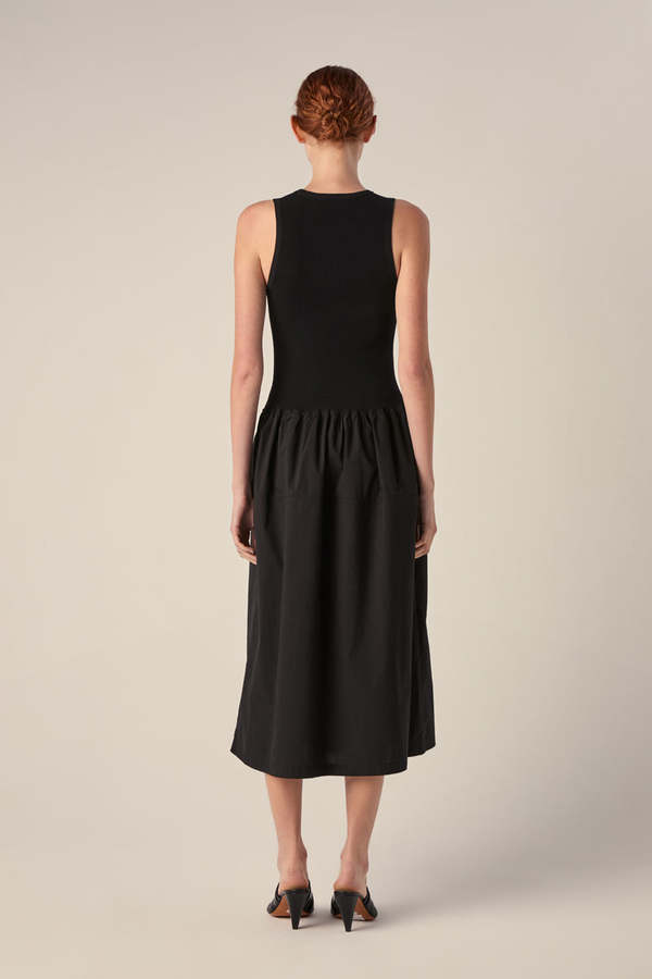 navy blue dress for baby girl Proenza Schouler Abie Wool-Blend Midi-Dress main image 0
