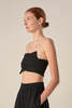MM6 Maison Margiela Wrapped Sleeves Bandeau Top - Black - Thumbnail 2