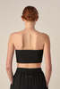 MM6 Maison Margiela Wrapped Sleeves Bandeau Top - Black - Thumbnail 3