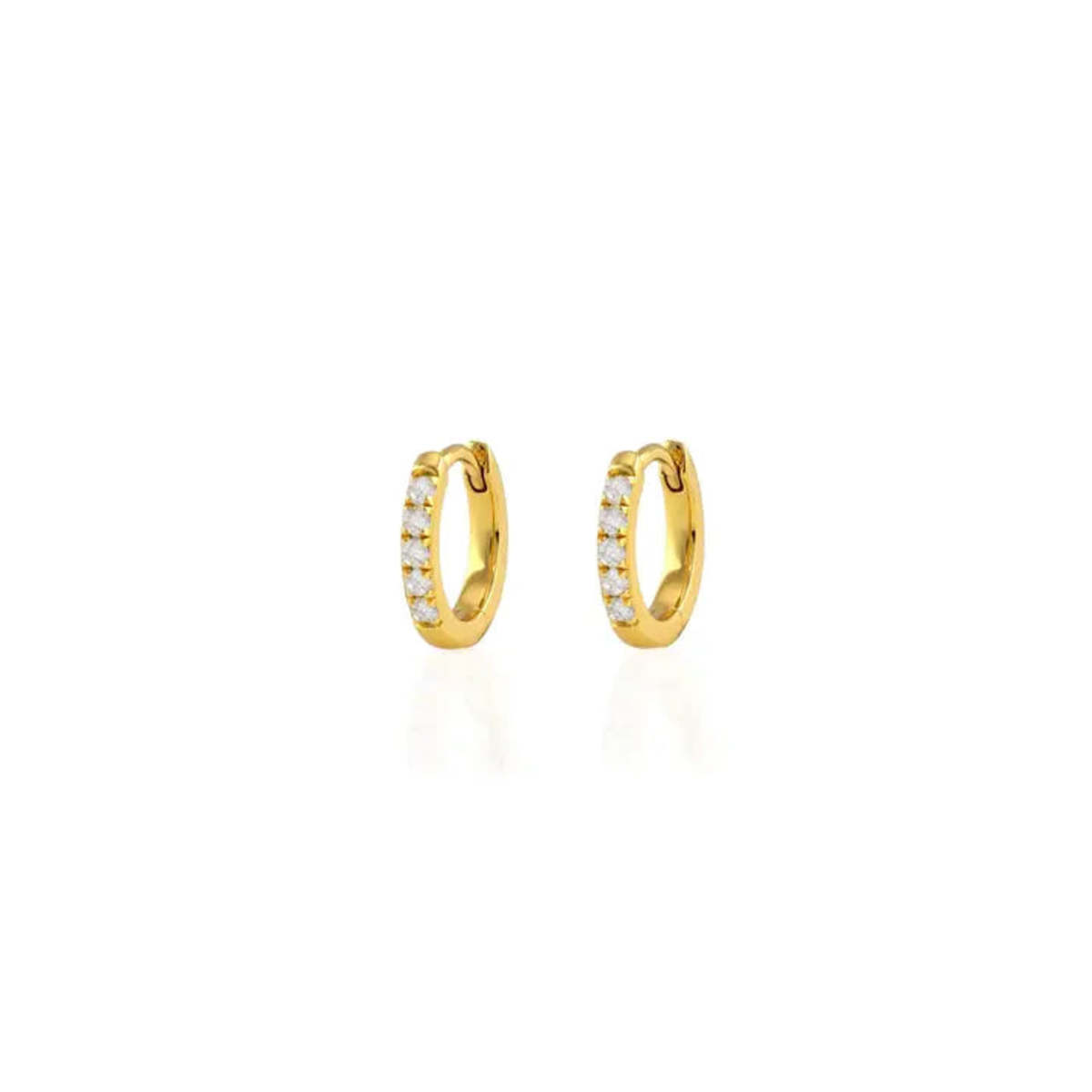 Lili Claspe Kris Nations Crystal Huggie Hoop Earring - 18k Gold Vermeil - Image 2 of 2
