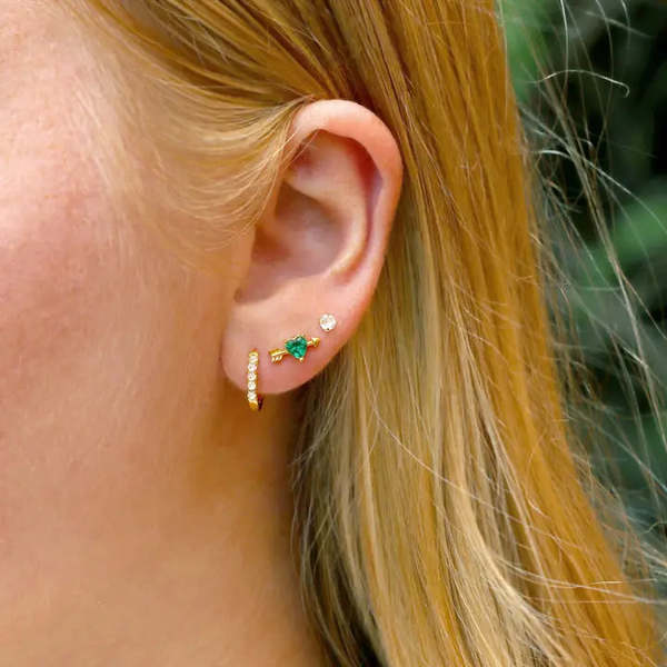 Lili Claspe Kris Nations Crystal Huggie Hoop Earring - 18k Gold Vermeil