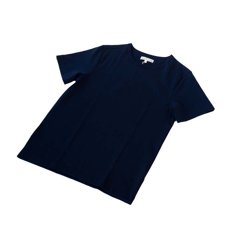 【oan】Bloue short sleeve T shirt Merz b. Schwanen Loopwheeled T Shirt - Ink Blue | Garmentory