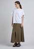 NKC Linen Blend Midi Skirt - Brown - Thumbnail 1