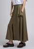 NKC Linen Blend Midi Skirt - Brown - Thumbnail 5