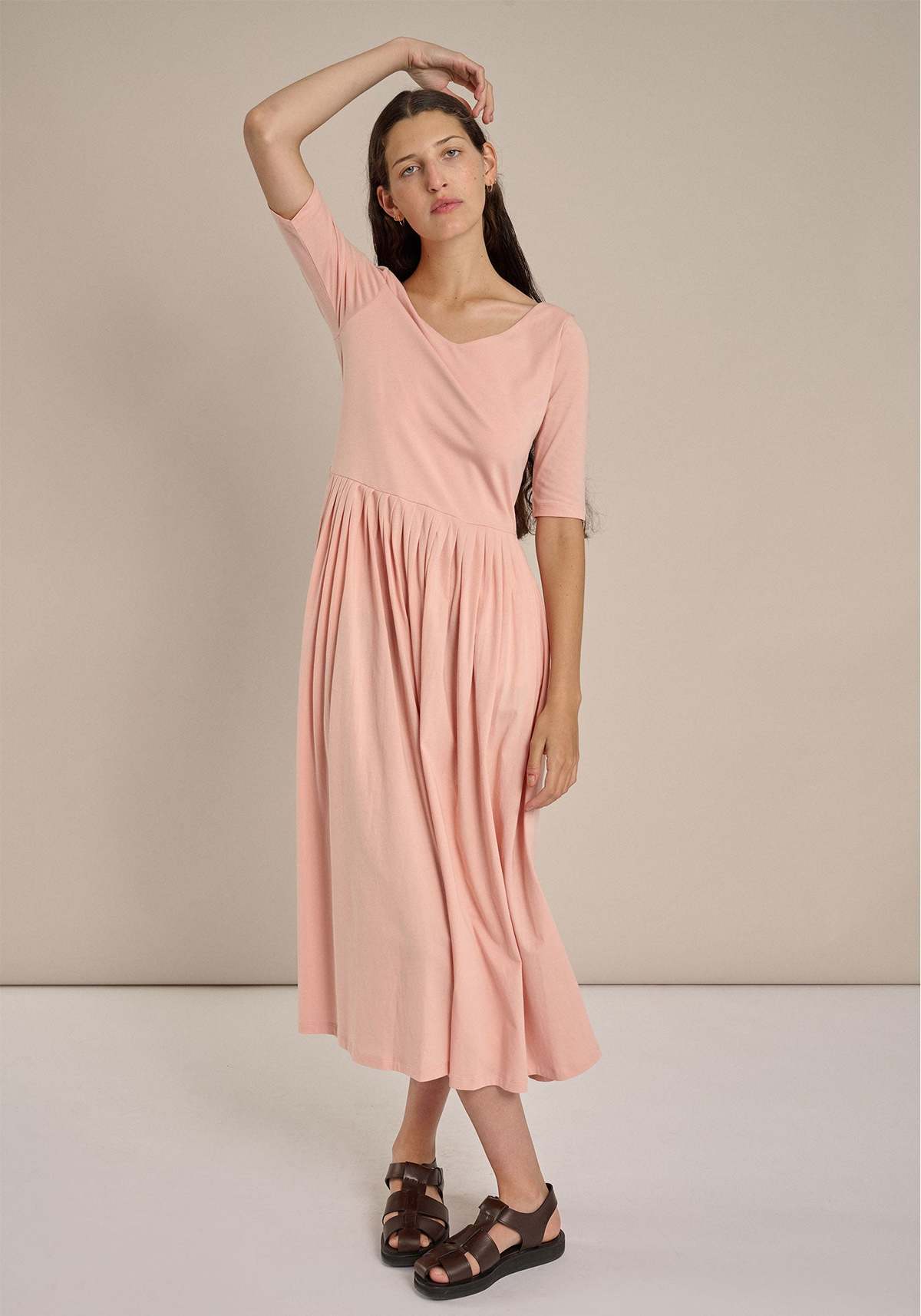 ruching dress GLS Chiffon Ruched Bodice Long Formal Dress - Sage - 2XL