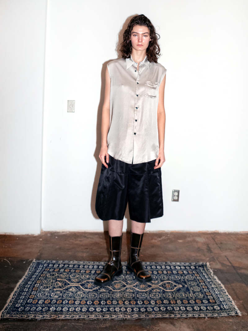 MM6 Maison Margiela Slash Top - Silver | Garmentory
