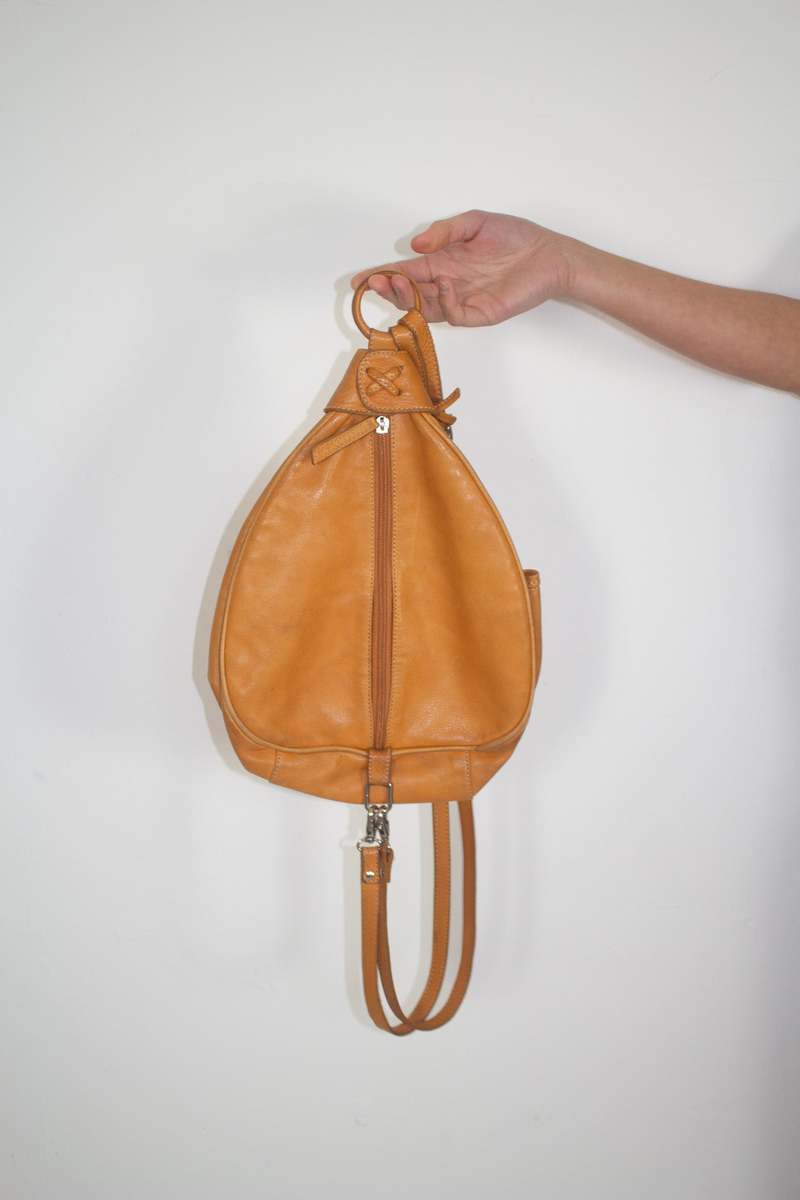 90s Leather Backpack - Tan | Garmentory 90s Leather Backpack - Tan | Garmentory