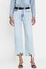 FRAME Denim Le Jane Crop Bite Hem - Fizz Indigo - Thumbnail 2
