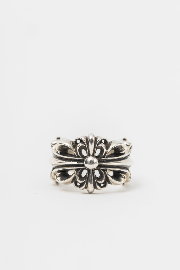 chrome hearts Floral Cross Ring - Silver