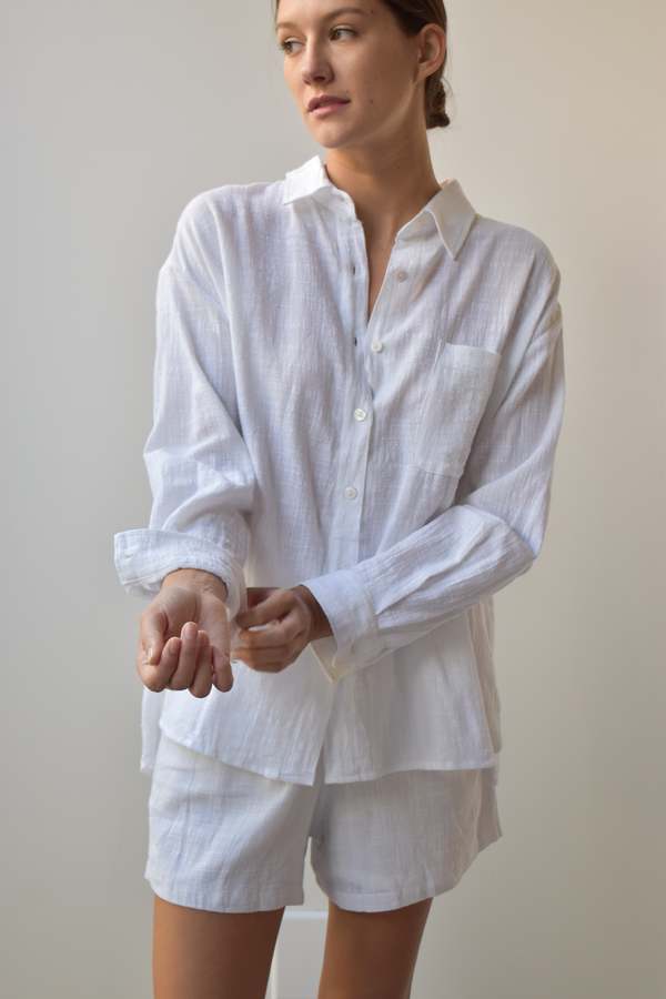 at Dawn. Gauze Classic Shirt - White | Garmentory
