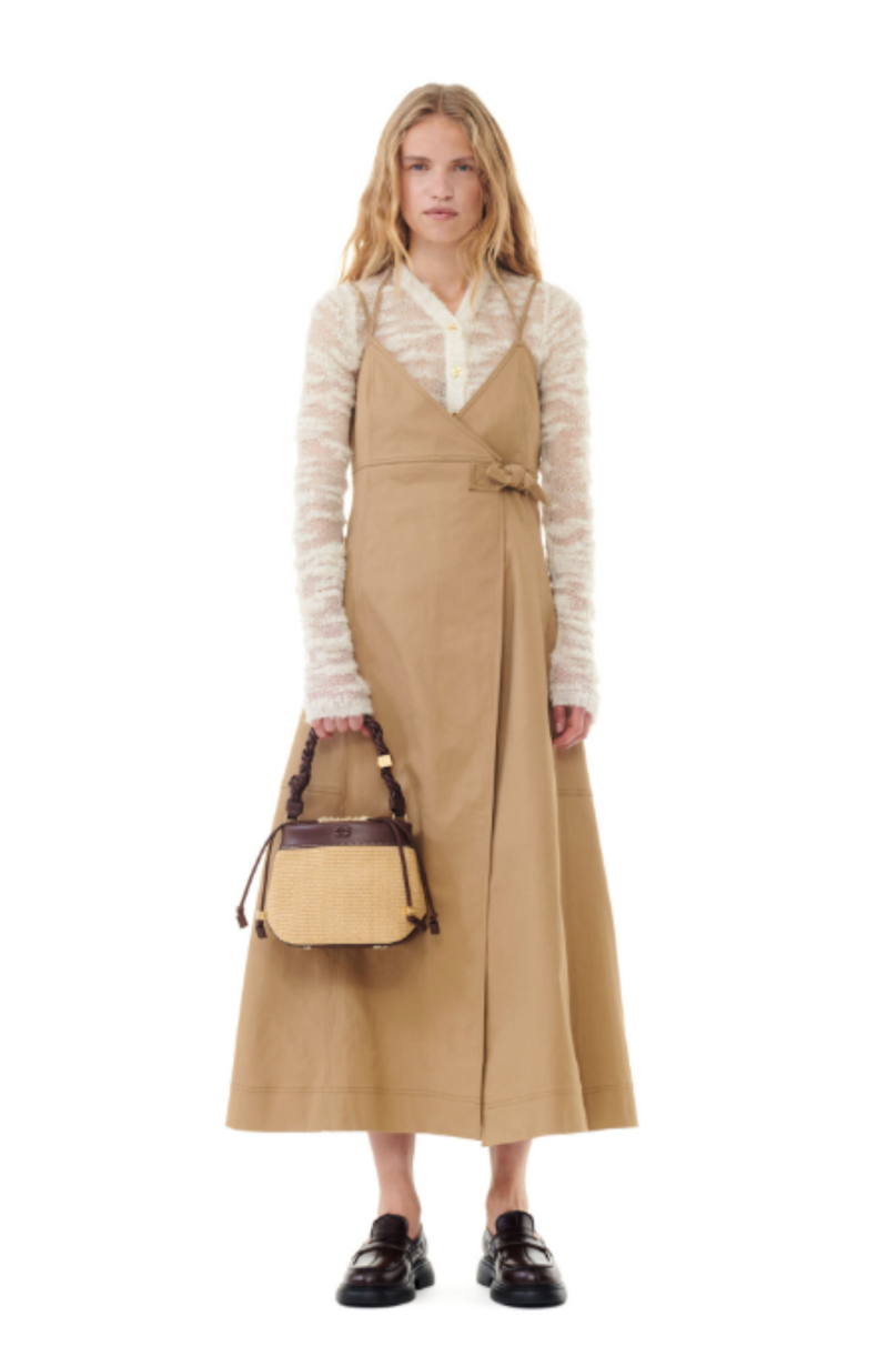Ganni Bou Raffia Bucket Bag - Nature | Garmentory
