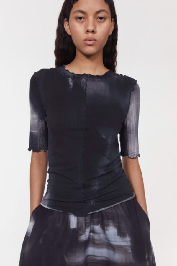 Rodebjer Samantha Wash Jersey Top - Black | Garmentory