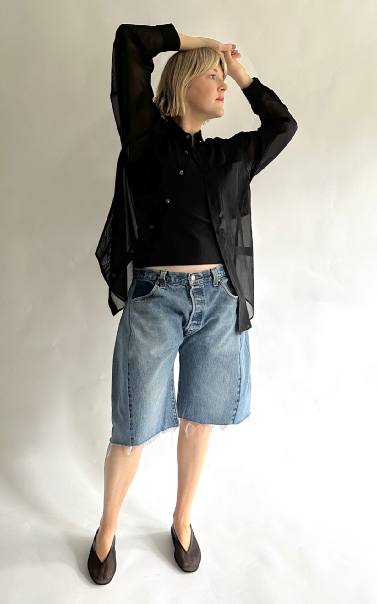 ショートパンツ B SIDES 'Vintage Lasso' bermuda shorts Light Blue B Sides Vintage Lasso Short in Vintage Indigo Curated at