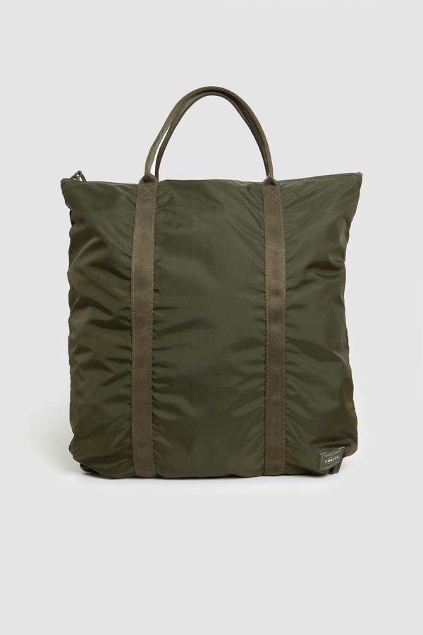 Porter Yoshida Flex 2Way Tote Bag - Olive Drab