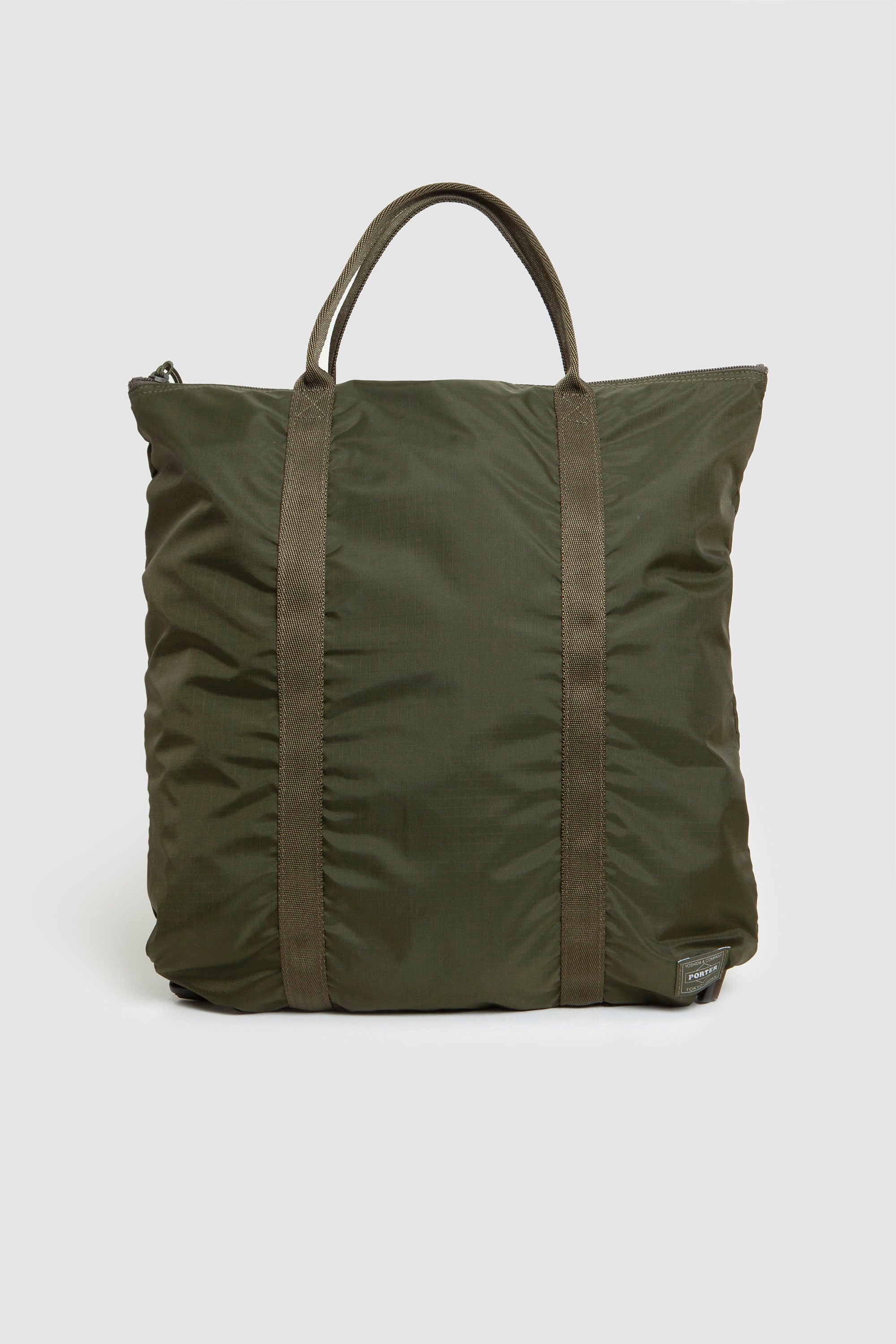 Porter Yoshida Flex 2Way Tote Bag - Olive Drab | Garmentory