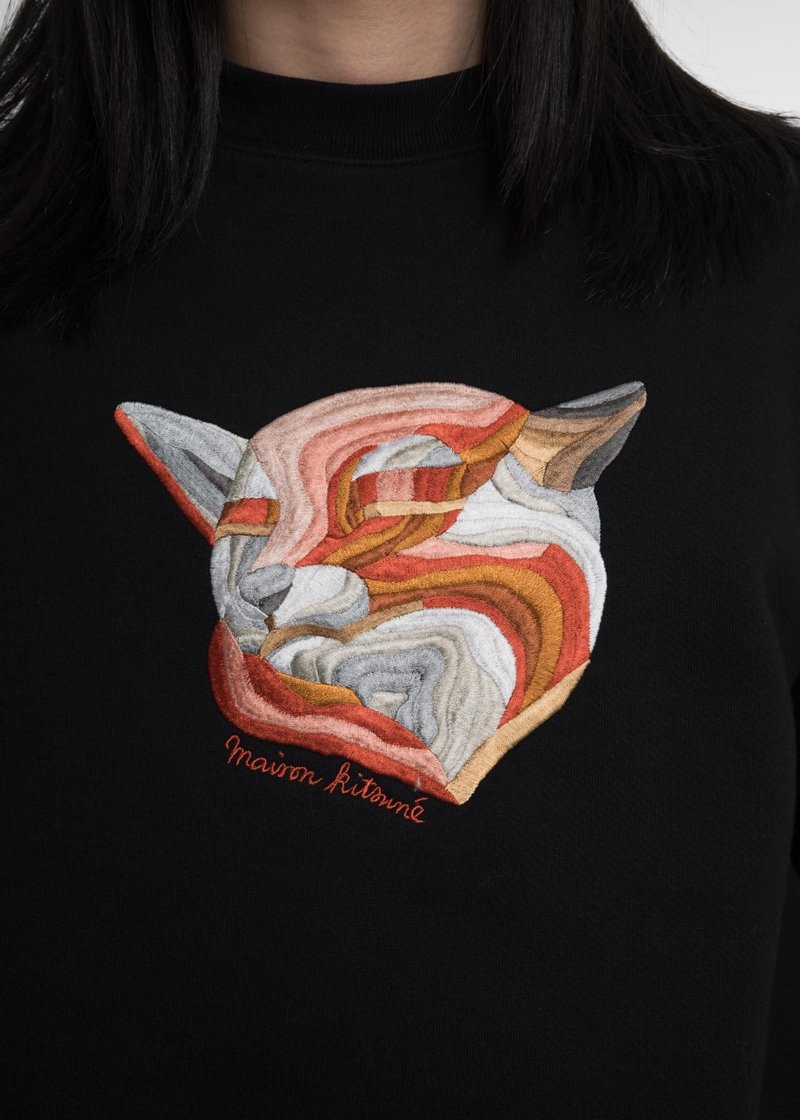 Maison Kitsune Black Ines Longevial Sweatshirt | Garmentory