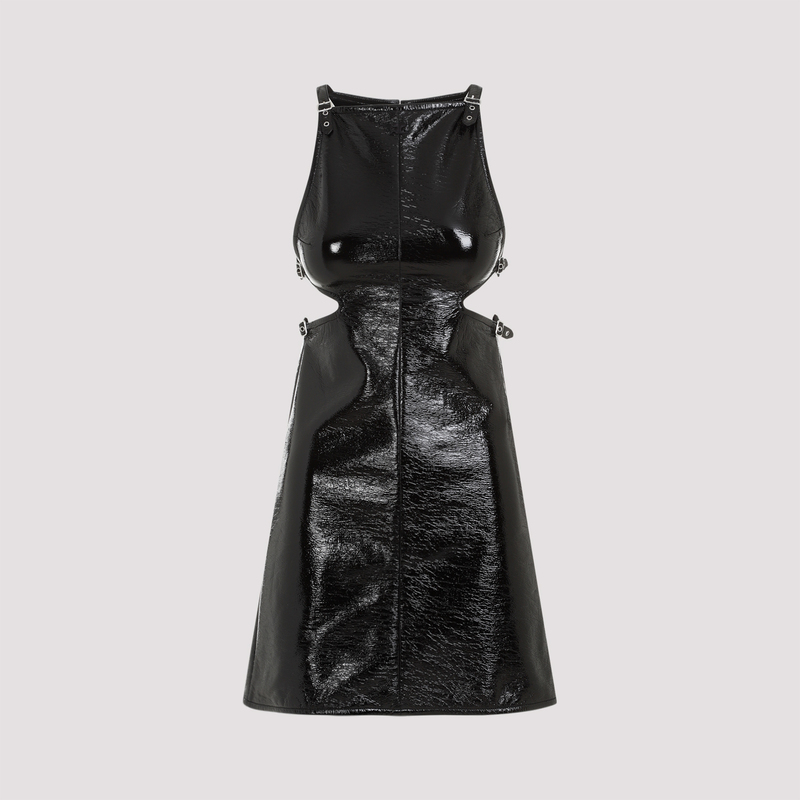ワンピース COURREGES Woman Dress Black 1 125JRO577JS0203 B087 TWILL A-LINE DRESS - courrèges