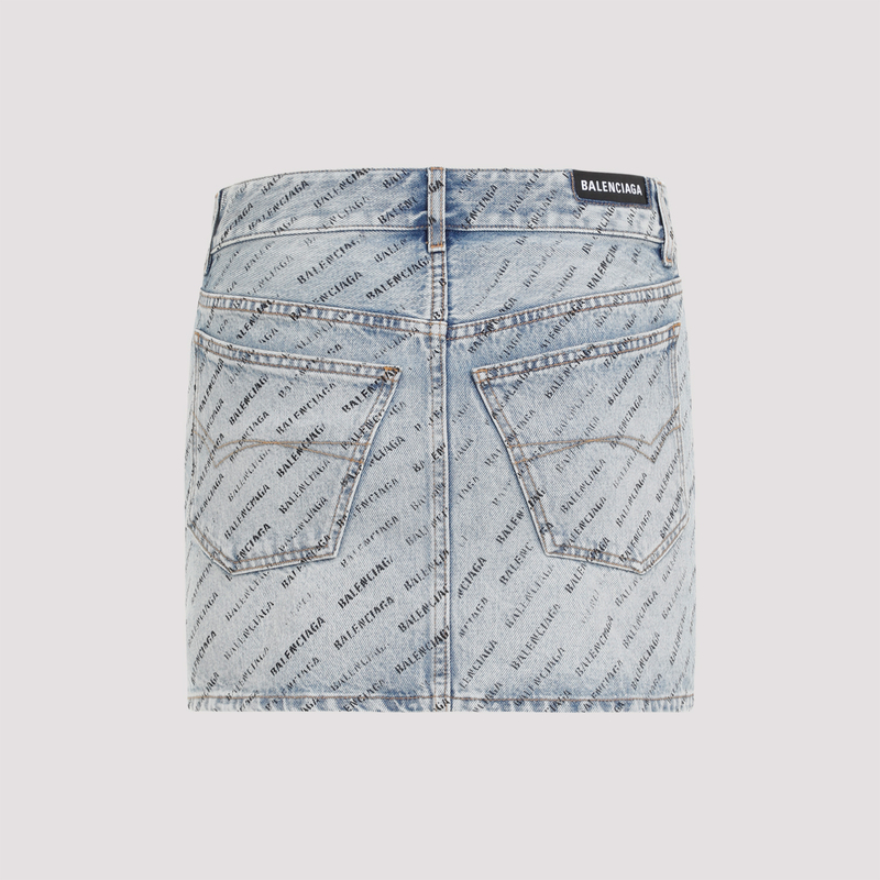 スーツ BALENCIAGA Blue stretch cotton mini skirt Balenciaga Low Waist Mini Skirt - Iced Blue | Garmentory