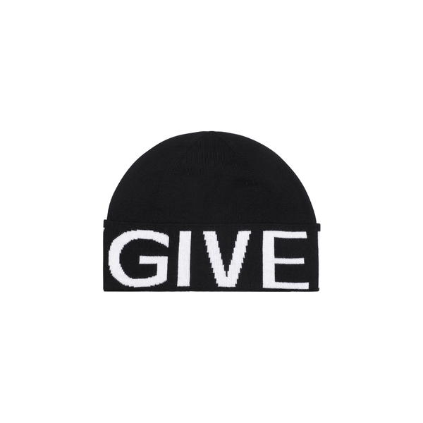 GIVENCHY Jacquard Beanie - Black/White | Garmentory display picture 3